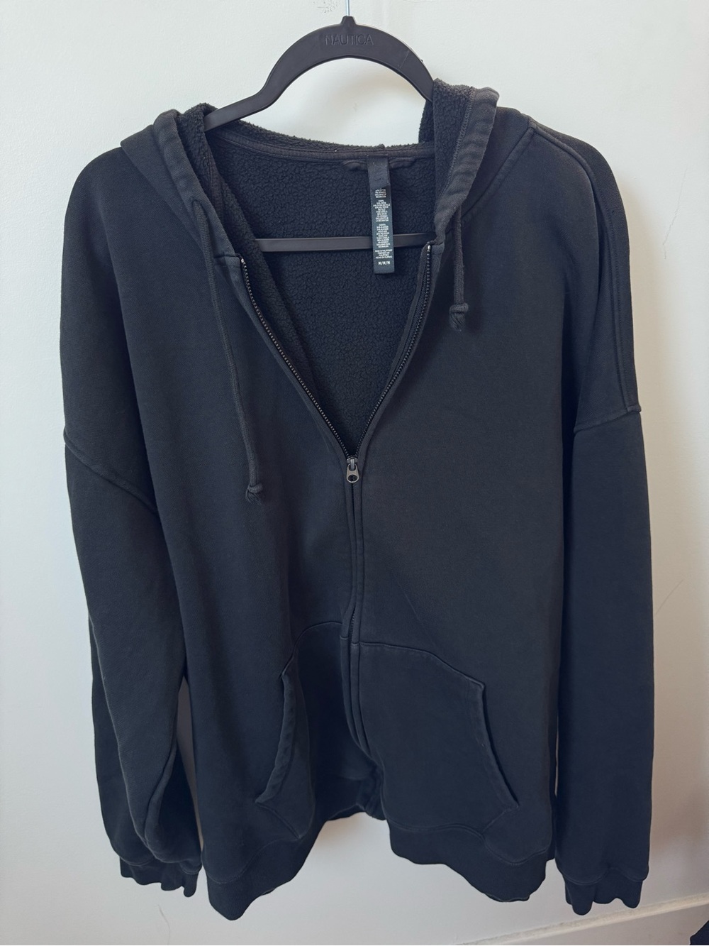 SKIMS Black Full Zip Hoodie